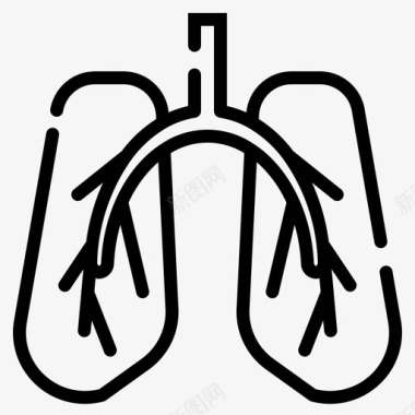 肺肺身体保健图标