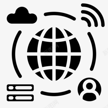 云服务器网络云服务器图标