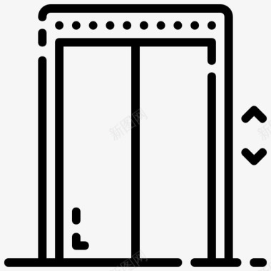 电梯矢量图电梯建筑家具图标