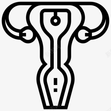 器官子宫子宫颈女性图标