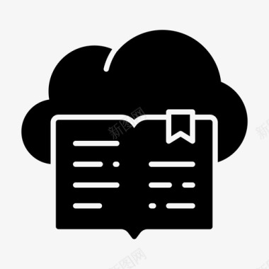 服务器图书服务器云互联网图标