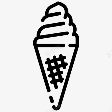 冰淇淋矢量图冰淇淋甜点食物图标