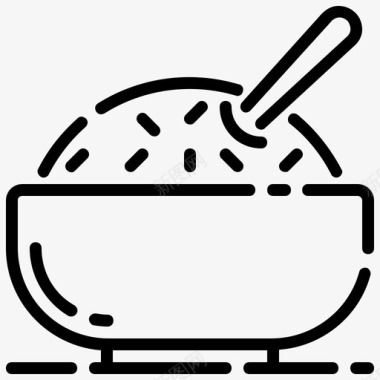 咖喱饭食品膳食图标