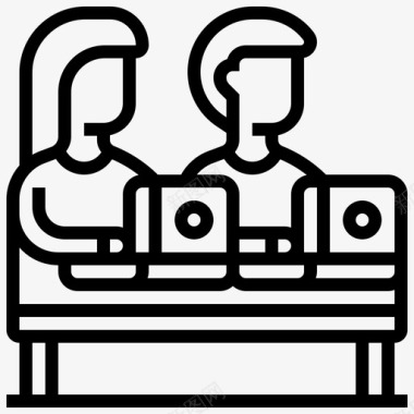 营销团队协作共事空间商务协作图标