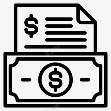 收据金钱票据业务图标