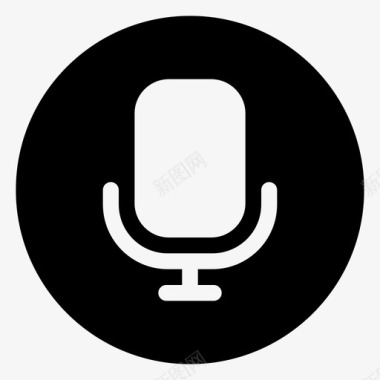 qq界面设计麦克风收音机通话图标