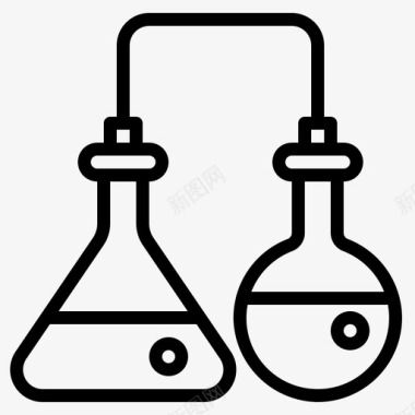 矢量试管实验室化学科学图标