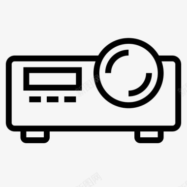 矢量电影放映机放映机电影院娱乐图标
