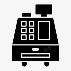 收银箱收银员现金箱机器高清图片