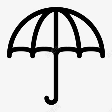 雨伞保护雨水图标