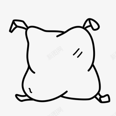枕头面粉袋动画布料图标