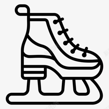 溜冰鞋设备时尚图标