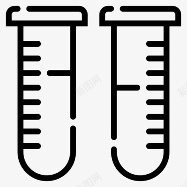 科学医疗试管医疗保健实验室图标