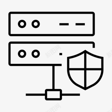 服务器服务器安全数据库网络图标