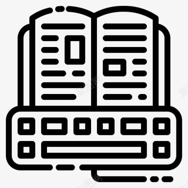 智慧书籍教育背景教育书籍在线学习图标