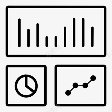 图表数据元素数据仪表板数据可视化仪表板图表直方图图标
