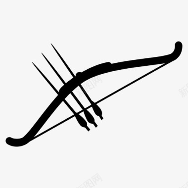 丘比特弓箭弓箭弓箭手打击图标