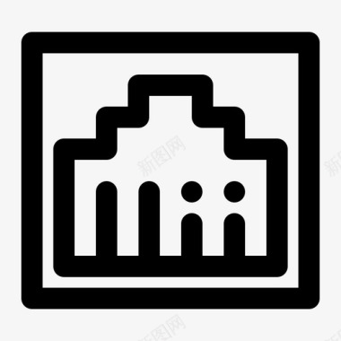 局域网网卡以太网连接器局域网图标