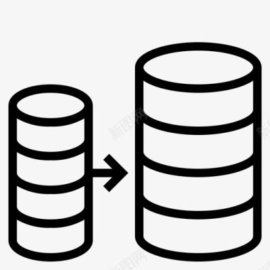 服务器复制数据库服务器存储图标