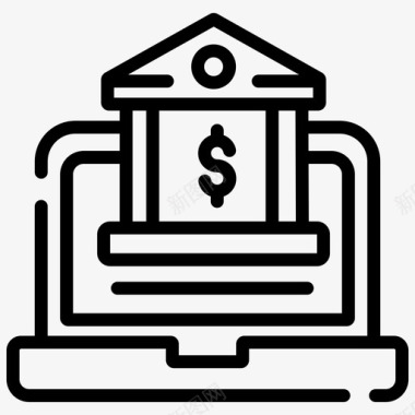 电子银行网上银行电子银行金融图标