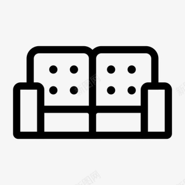 家具和家居双人沙发沙发家具图标