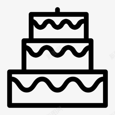 庆典蛋糕庆典甜点图标