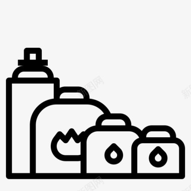 火焰图标煤气野营烹饪图标