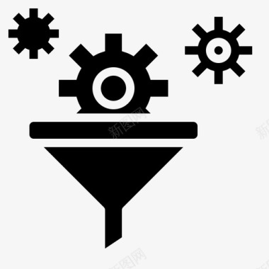 真空过滤过滤转换漏斗图标