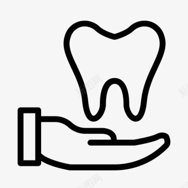 有关牙齿牙科护理牙医健康图标