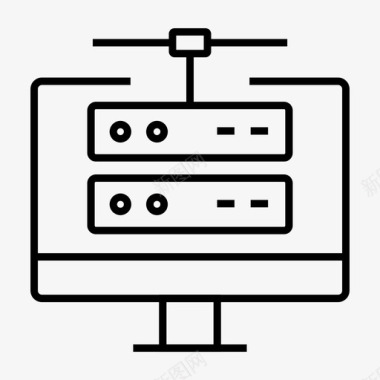 服务器在线服务器数据库网络图标