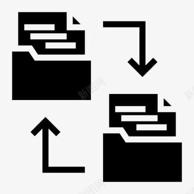 文件传输文件传输文件办公室图标
