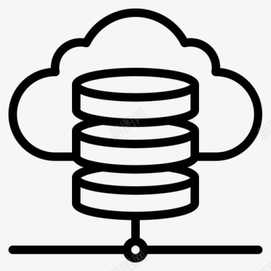 服务器数据库云网络图标