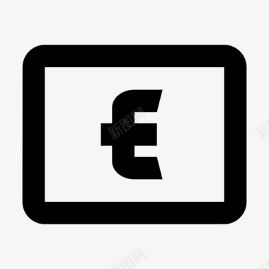 火焰欧元图标欧元现金货币图标