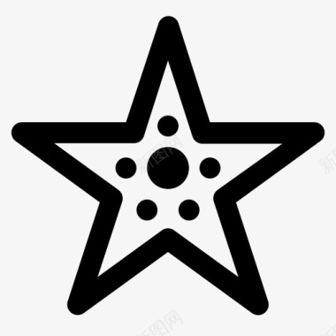 立体海星海星假日生活图标