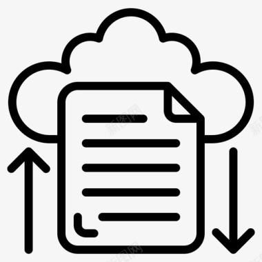 文件传输云文件传输数据文档图标
