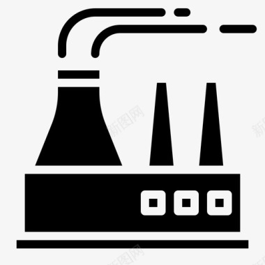 工业厂房生产工厂建筑工业图标