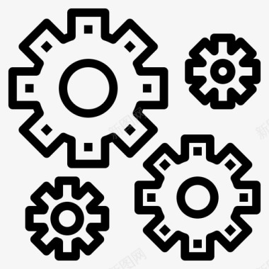齿轮标志齿轮建筑工程图标