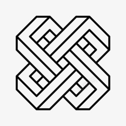 迪安不可能的戈尔迪安结十字架埃舍尔高清图片