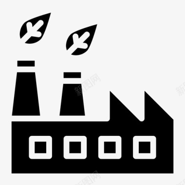 绿色脑袋图标工厂绿色工业图标