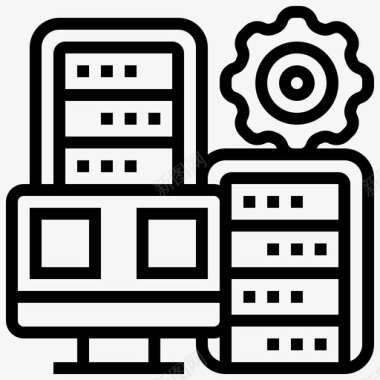 服务器数据中心计算机场图标