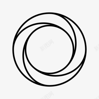 丝带不可能的圆甜甜圈不可能的物体图标