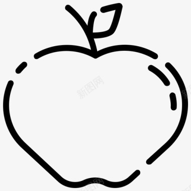 苹果苹果水果流行轮廓卷1图标