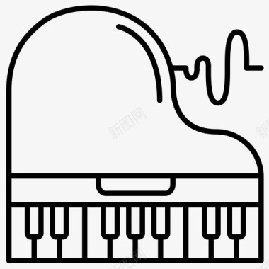 钢琴大钢琴乐器音乐图标