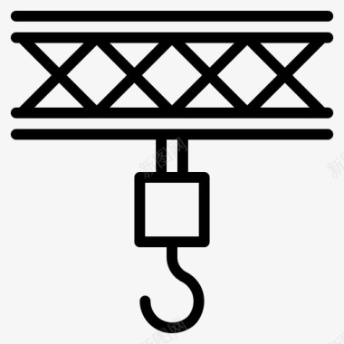 桅杆升降起重机建筑施工图标
