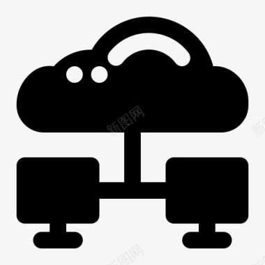 服务器云计算云数据服务器图标