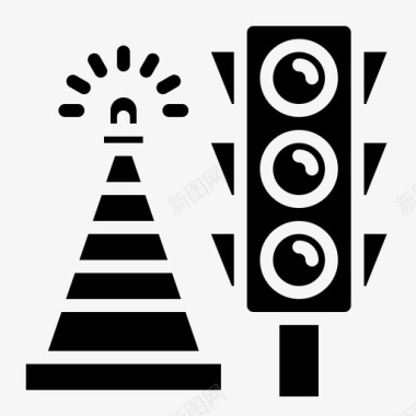 道路交通标志圆锥体方向图标