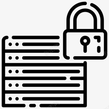 接口锁数据库安全服务图标