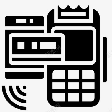 NFC近场通信nfc支付通信在线图标