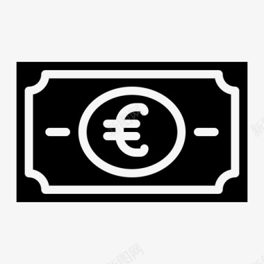 火焰欧元图标货币现金欧元图标
