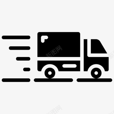 物流快速运输交货交货和物流图示符图标